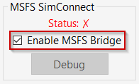 MSFS WASM Bridge special options checkbox